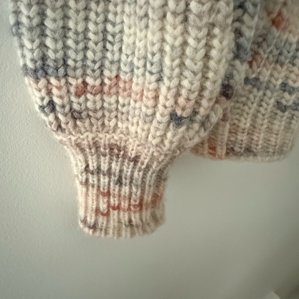 Sezane Multi Speckled Pierre Cardigan - Cream - Picture 5 of 13